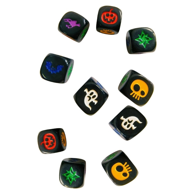 10 Pcs 16mm Halloween Acrylic Dices Pumpkin Dices Six Sided Dices Game Dices