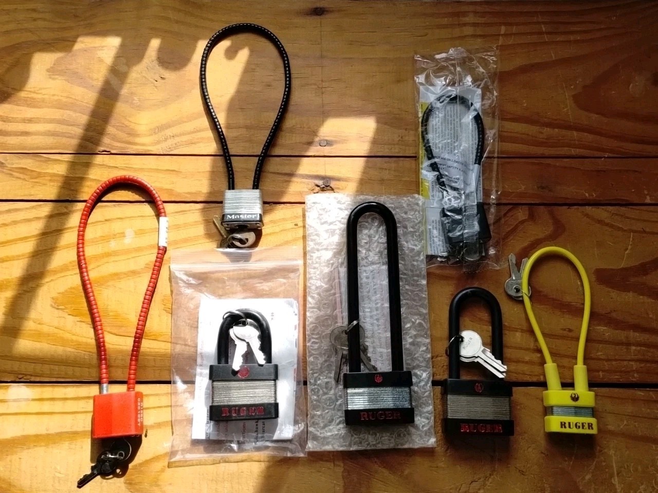 7 Gun Locks - Cable Locks- Rugger Master +
