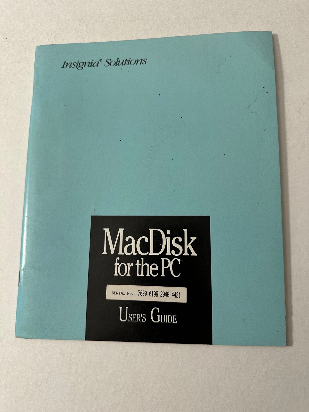 MacDisk for the PC Original USER'S GUIDE Insignia Solutions  - 1993/94!