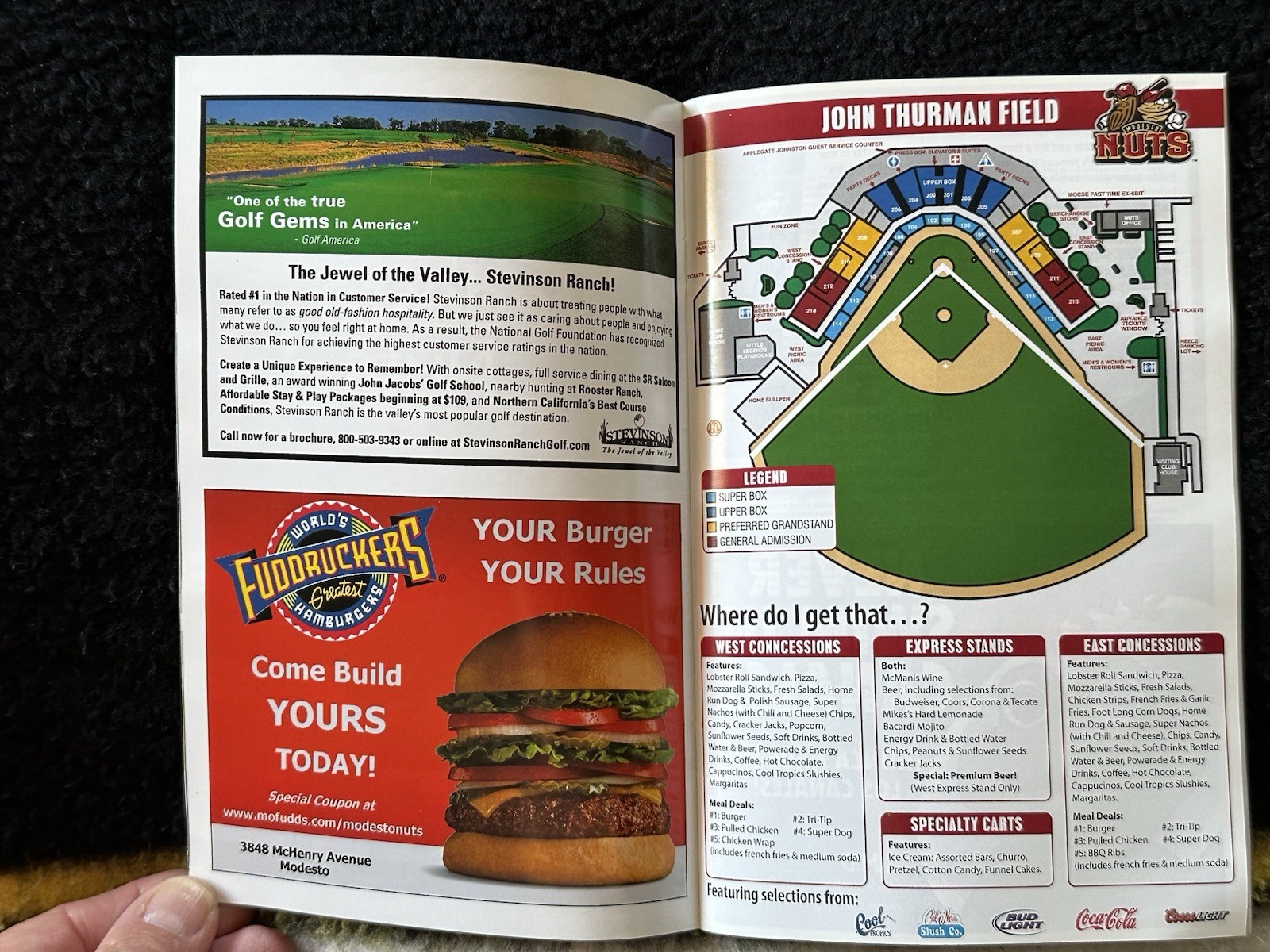 OFFICIAL MAGAZINE OF MODESTO NUTS BASEBALL PLAYBALL #4 CRAIG BAKER COVER 07/2009
