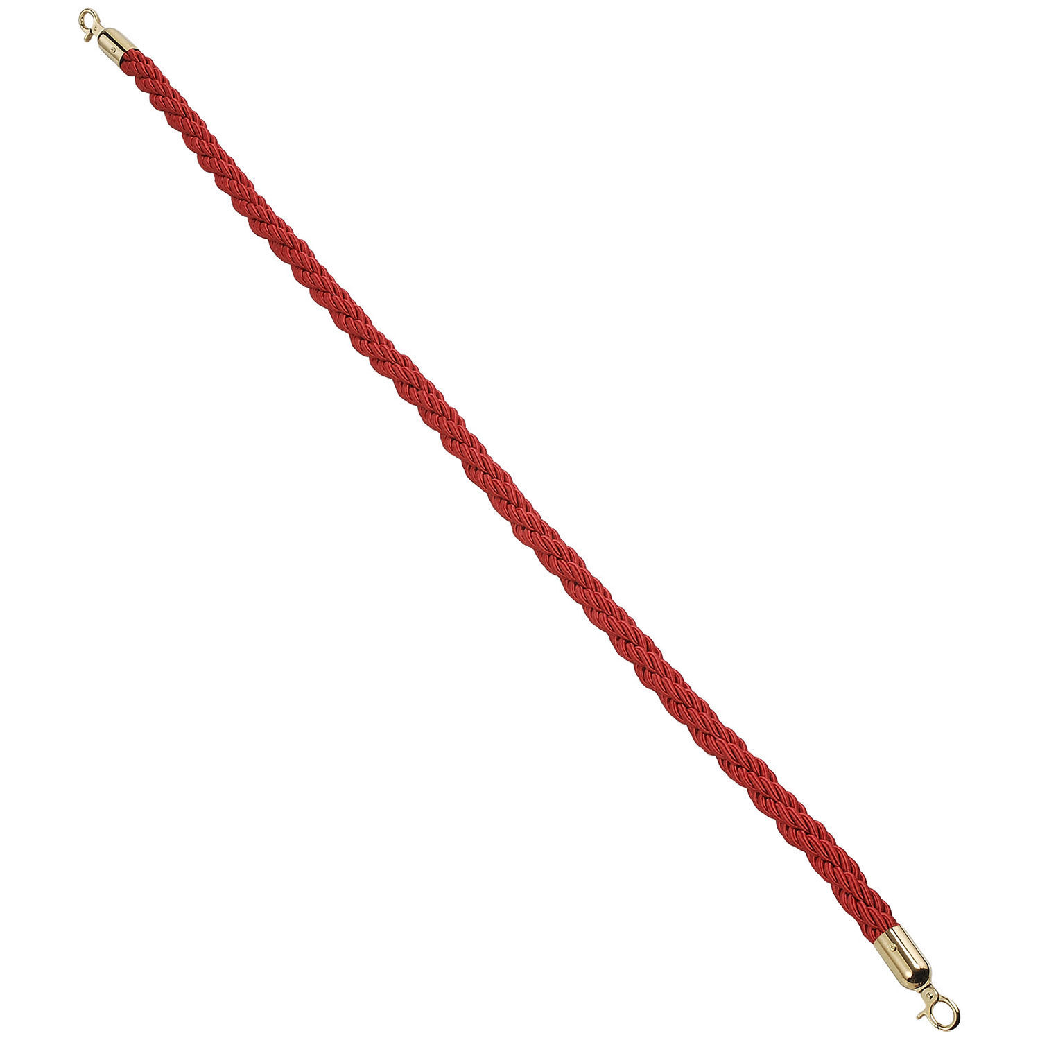 Vinyl Braided Rope 59" With Ends For Portable Gold Post Red