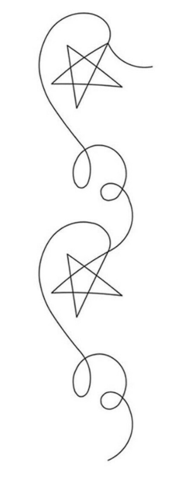 Quilting Stencil Wavy Stars Border Loop Quilt Patterns 2.5" Quilters Templates