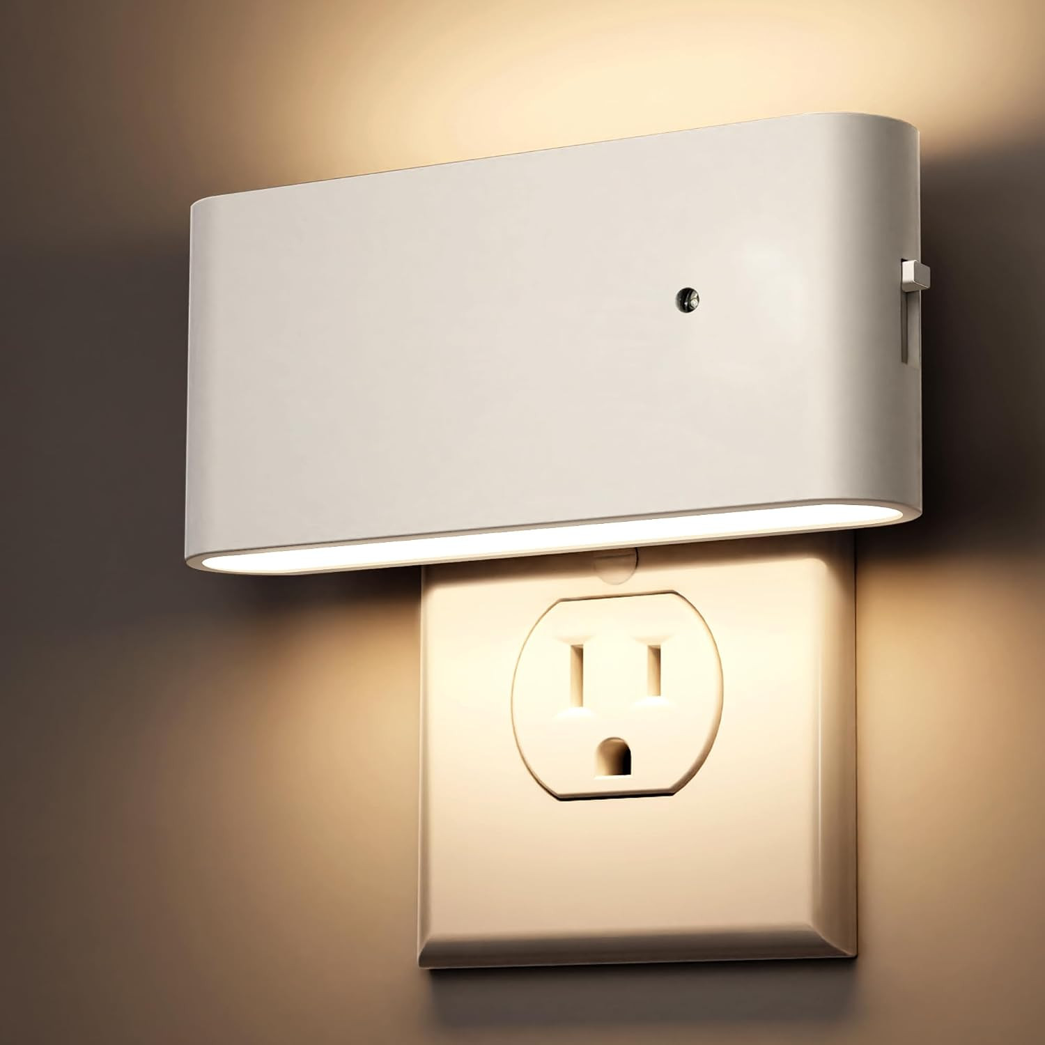 Night Lights Plug into Wall,Dusk to Dawn Sensor,3000K,White | Dimmable LED Night