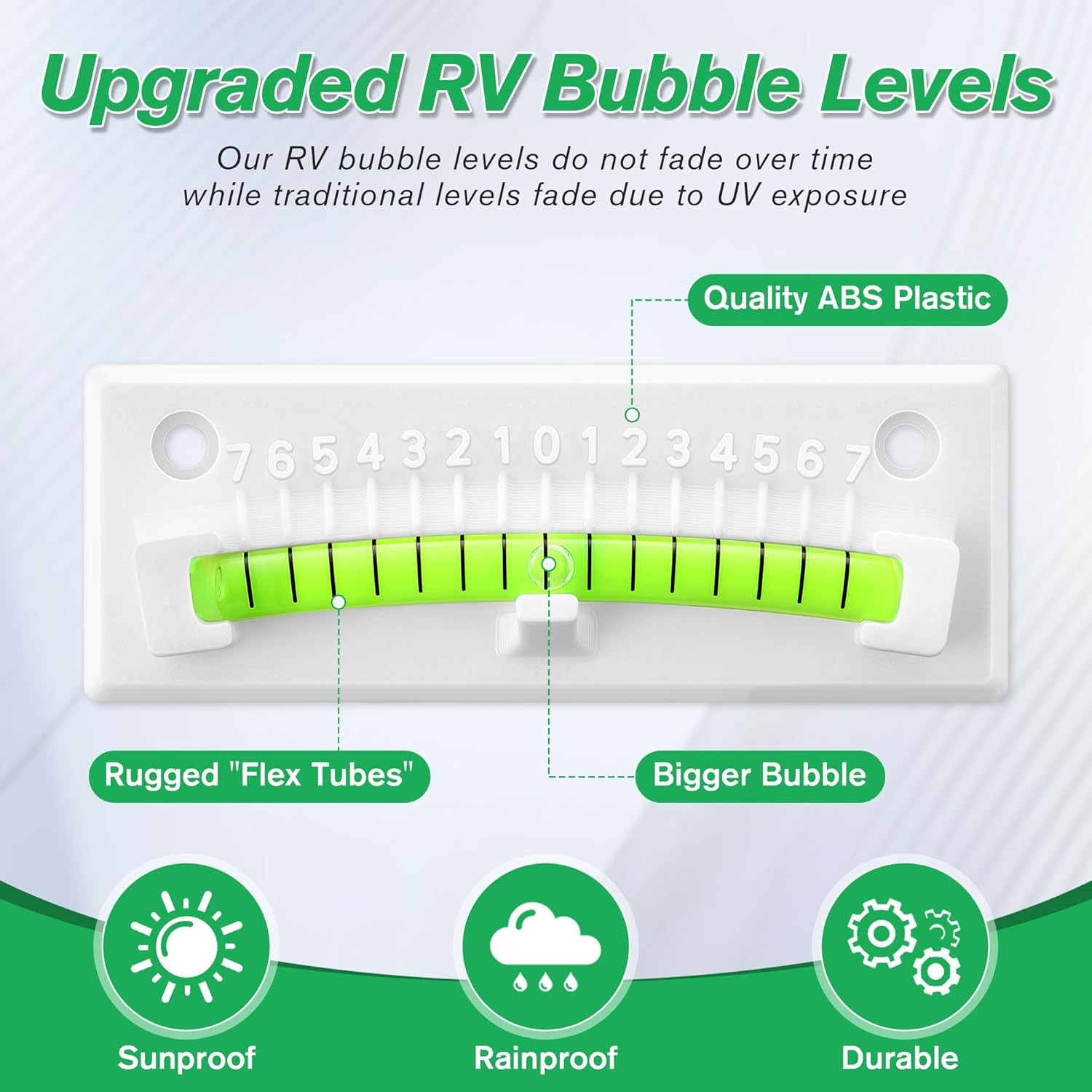 RV Level Bubble, Graduated Scale Levels for Precision Leveling, Stick on Levelin