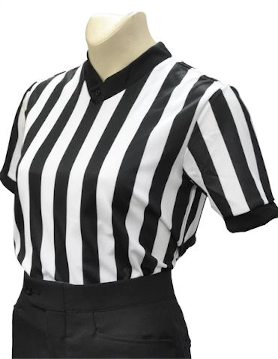 SMITTY | BKS-211 | 1" Stripe | WOMEN'S | MESH Basketball Officials V-Neck Shirt