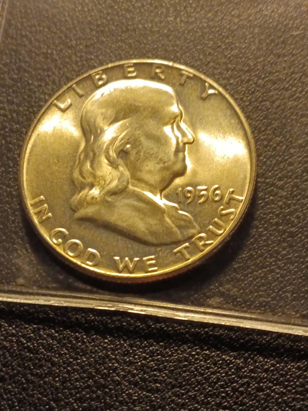 1956-P Franklin Half Dollar 90% SILVER Almost Uncirculated