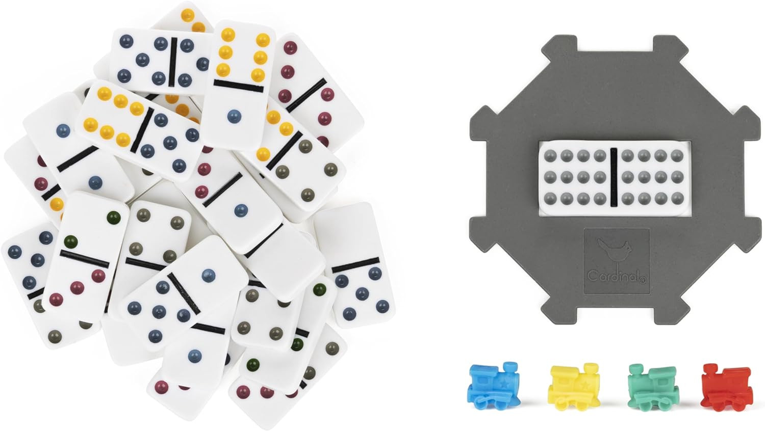 Spin Master Games, Cardinal Classics Double 12 Dominoes Set in Storage Tin