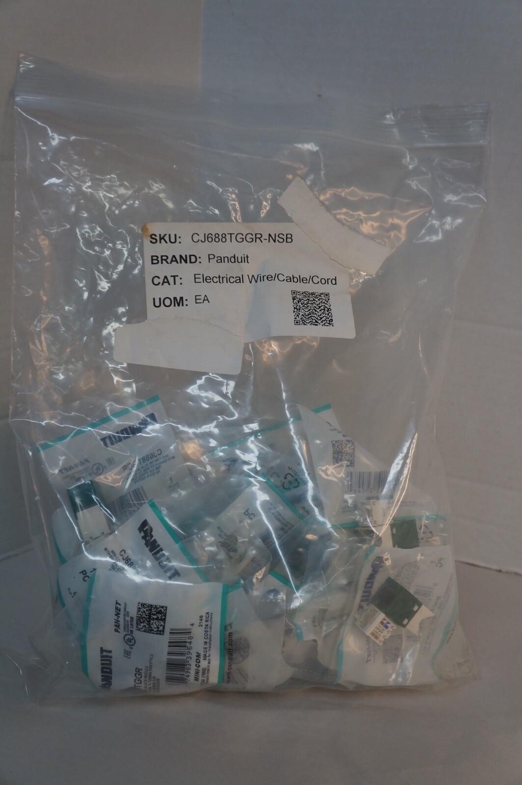 50 Panduit CJ688TGGR TX Plus TG Style UTP Jack Module Green Costa Rica Lot