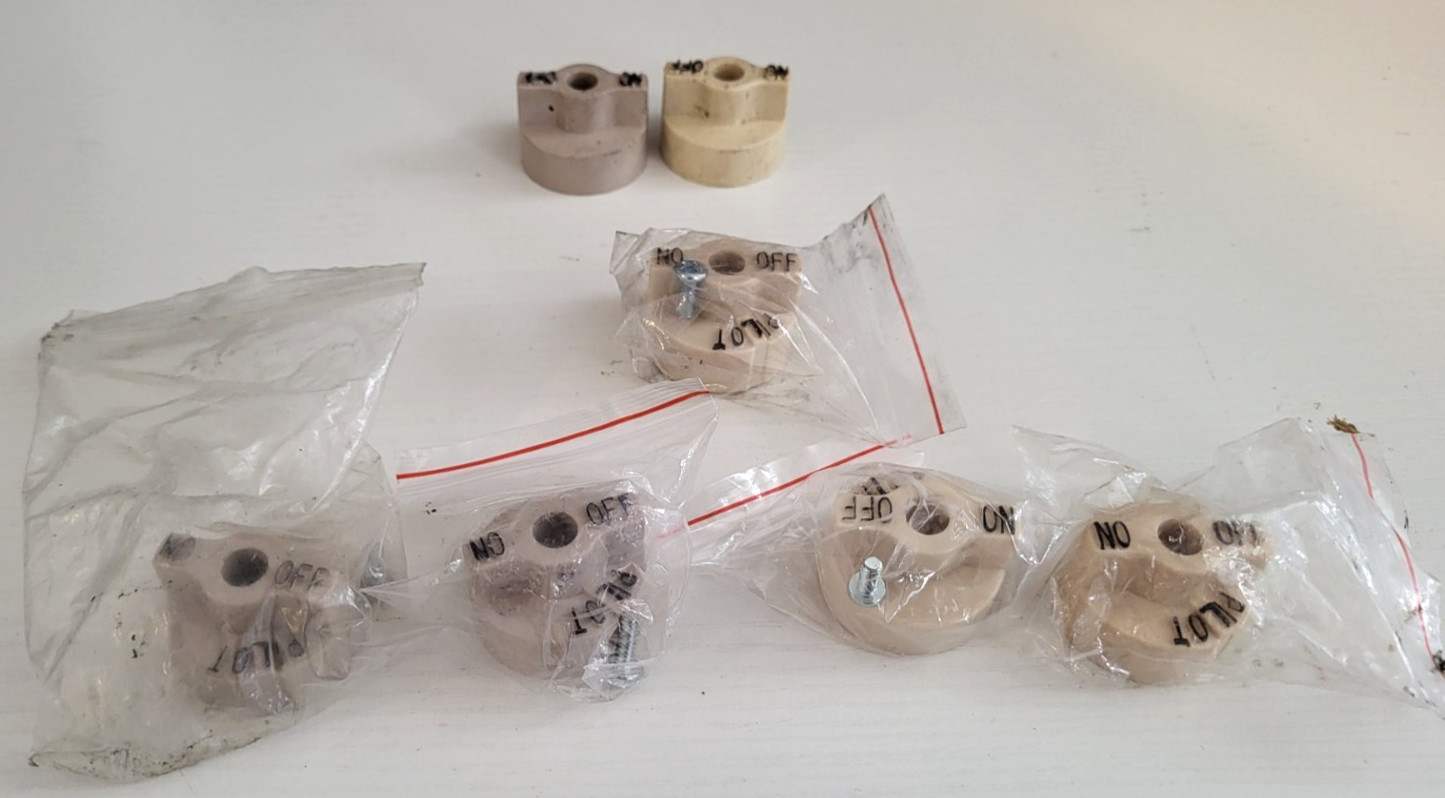 Lot of 7 Knobs for Commercial Fryer,Robertshaw 700 Series Gas Pilot Safety Valve
