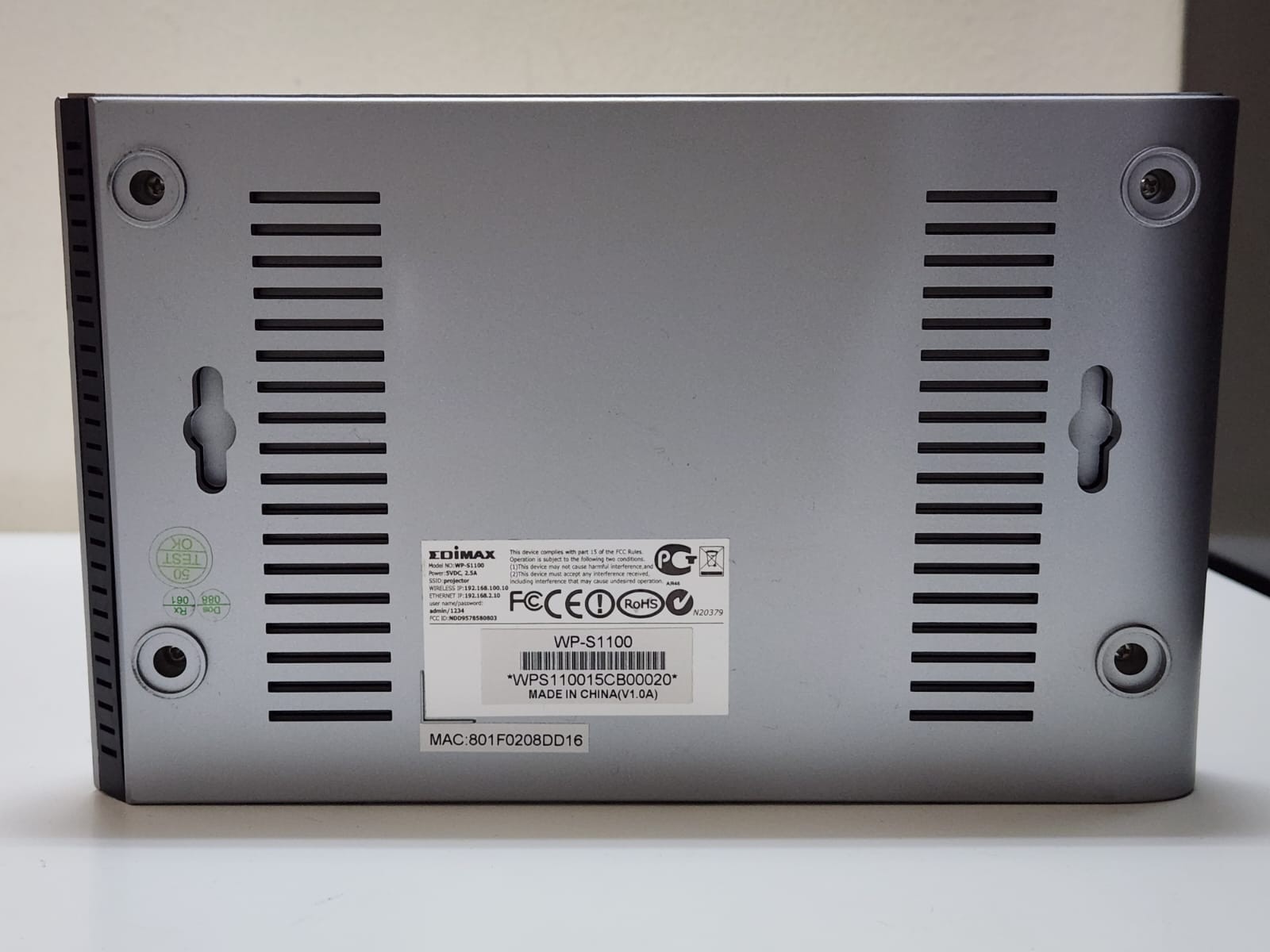 EDIMAD WP-S1100 WIRELESS 802.11n WIRELESS PROJECTOR SERVER