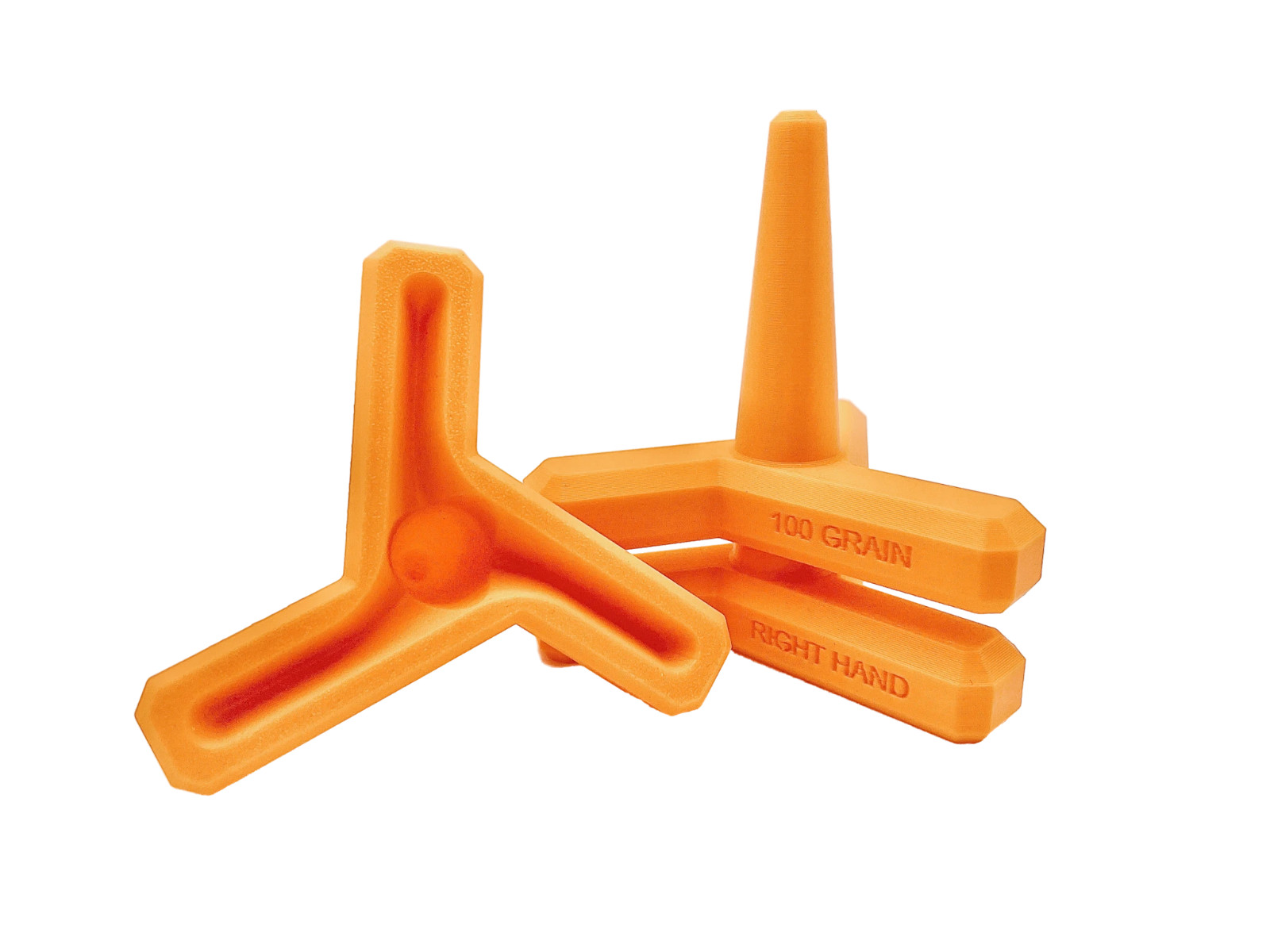 100 Grain, Orange, Right, Magnus Bullhead Quiver Adapter – Blade Boss LI, 3-Pack