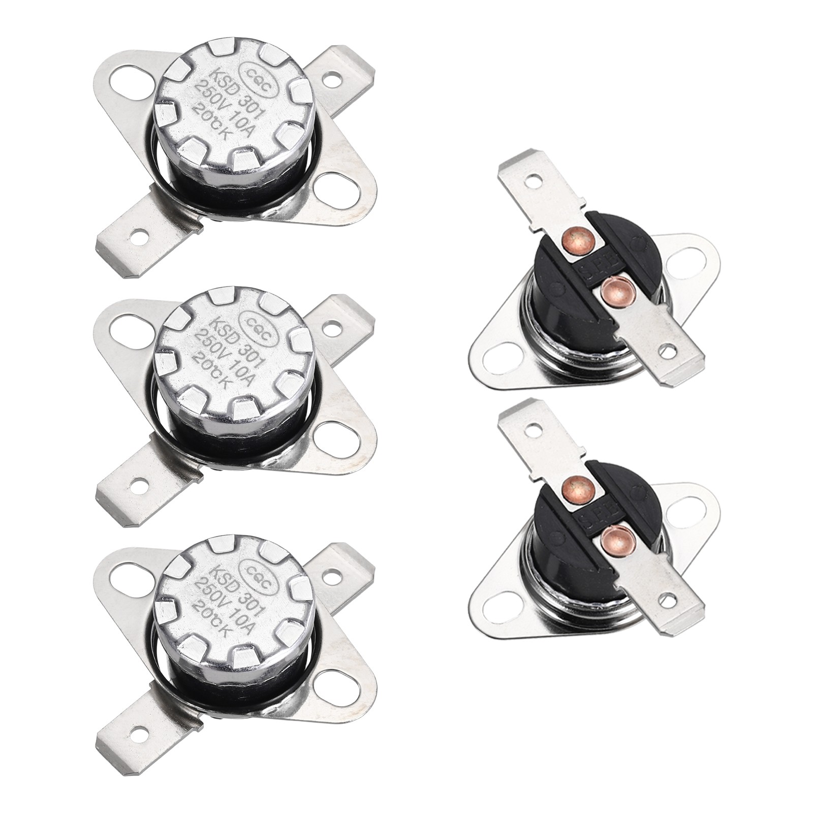 Temperature Control Switch , Thermostat , KSD301 20°C , 10A , N.O 5pcs