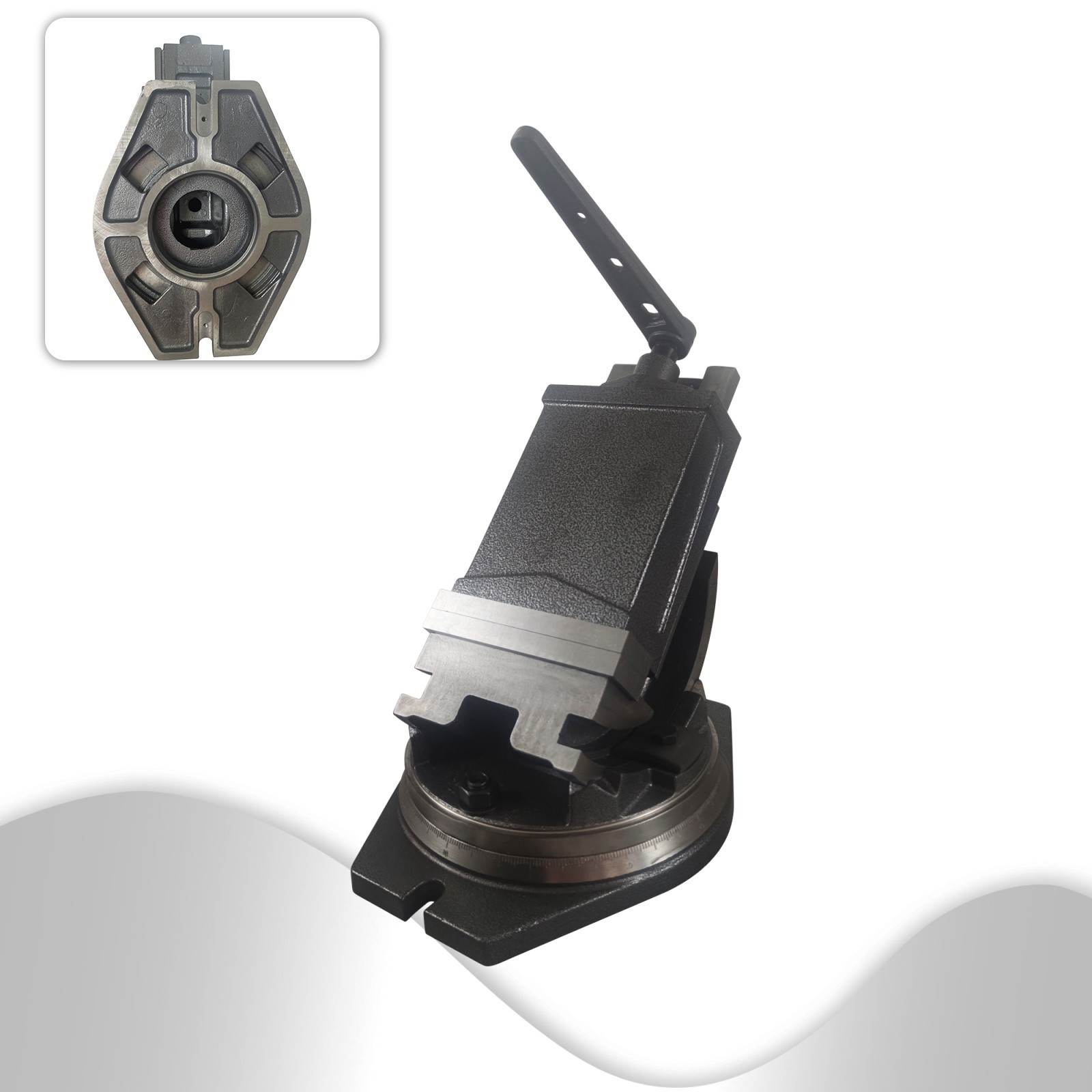 6" Precision Vice 2 Way Tilting and Swiveling Milling Vise 0-90° Bench Vice