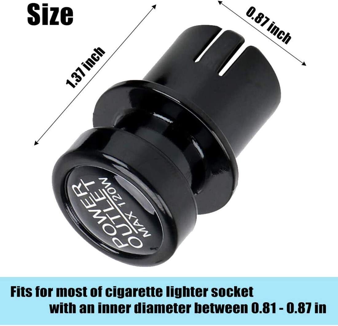 Cigarette Lighter Socket Cover Cap 4 Pack, for Car Power Port Outlet