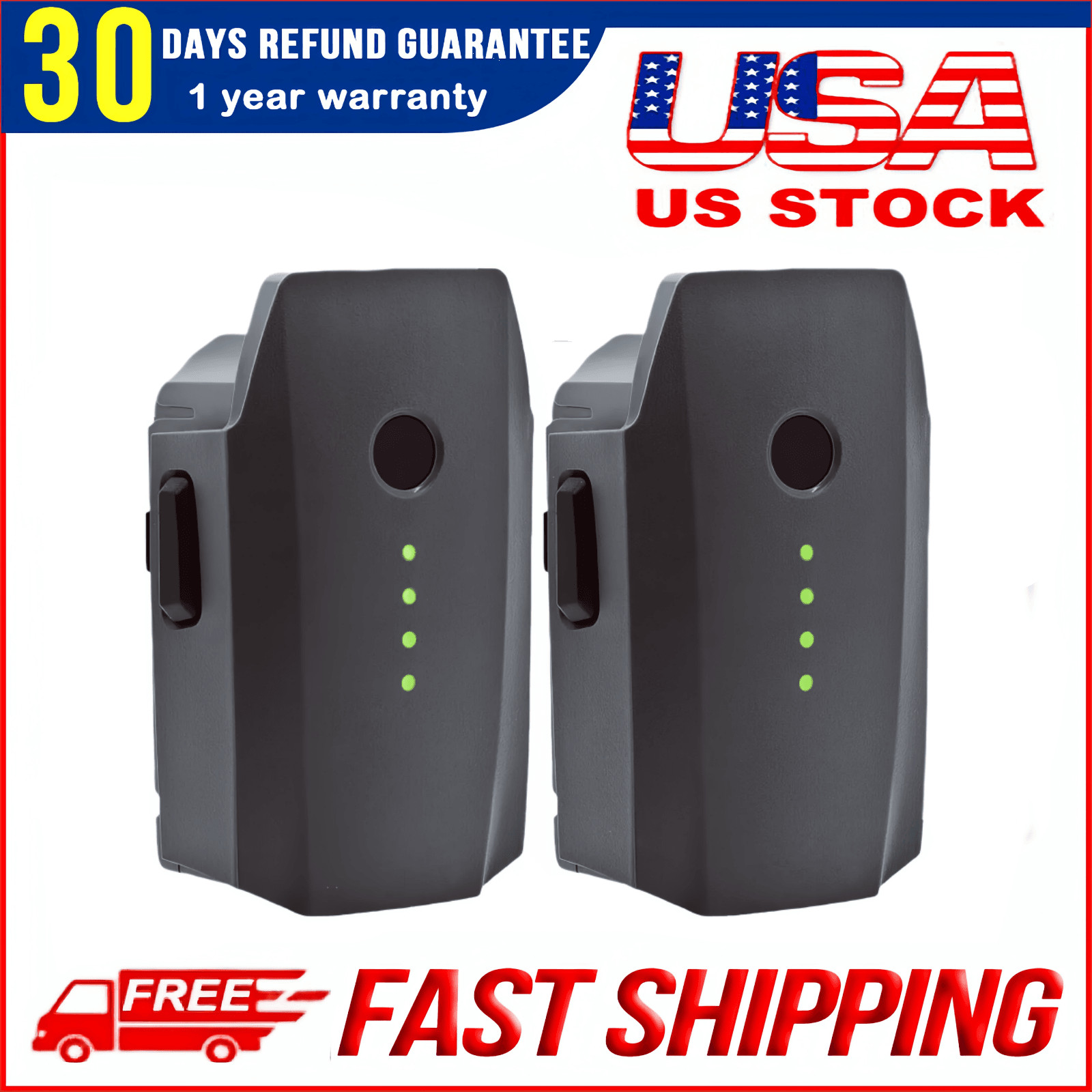 2 pcs 11.4V 3830mAh New Intelligent Flight LiPo Battery For DJI Mavic Pro