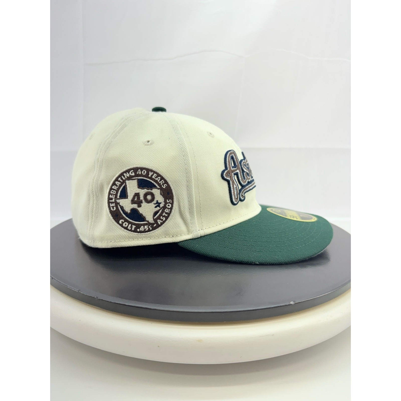 New Era Houston Astros 40th Anniversary 59Fifty Cream Green Fitted Hat 7 5/8