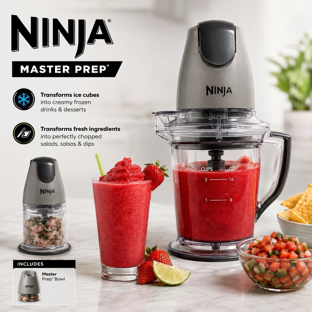 Ninja QB900B Master Prep Food Processor Blender 400W 48oz New Damaged Box