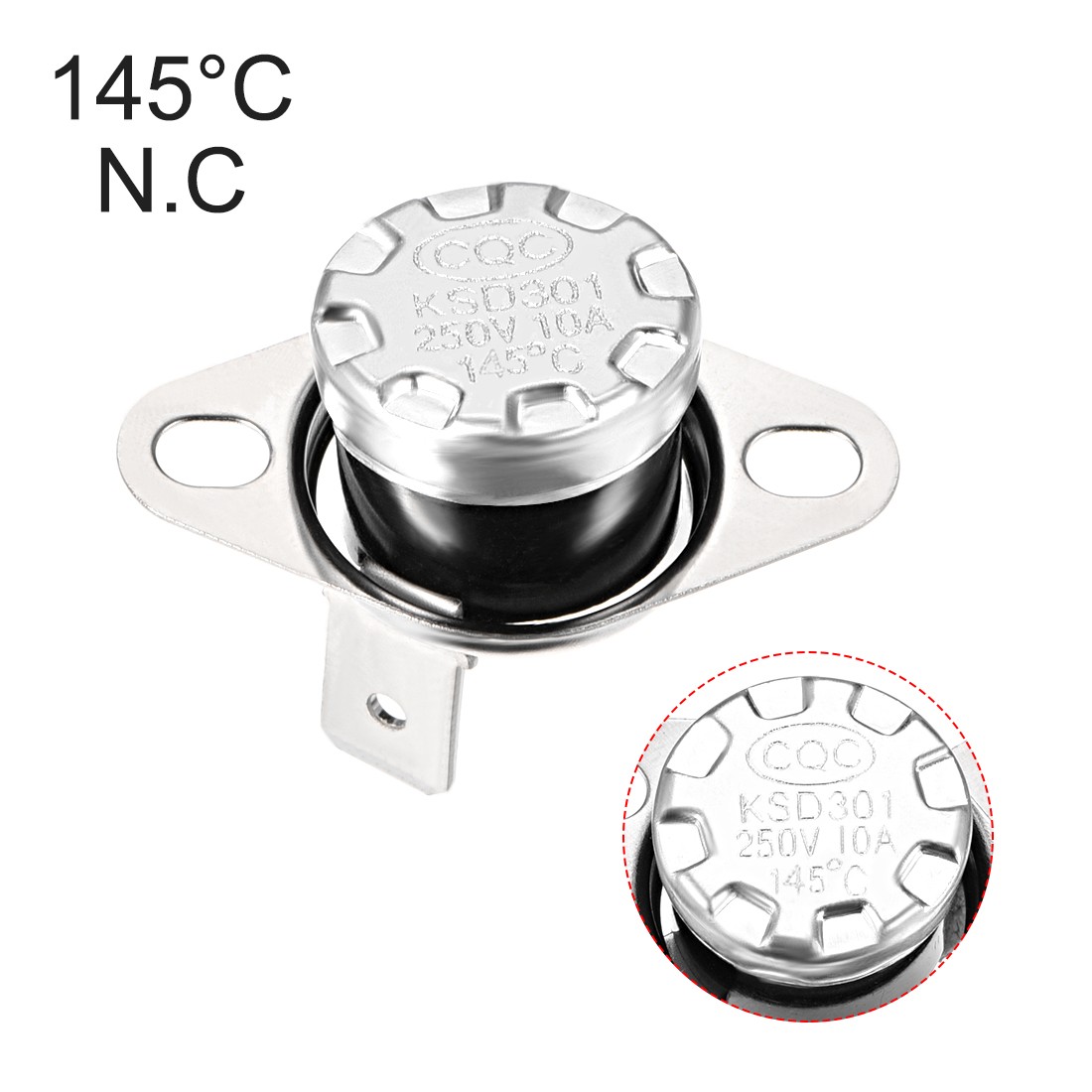 2 Pcs KSD301 145°C , 10A Temperature Control Switch