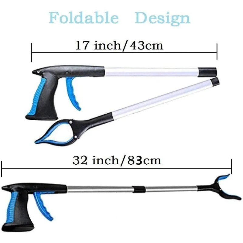 32"Grabber Pick Up Tool Extended Garbage Reaching Stick Trash Picker Folding