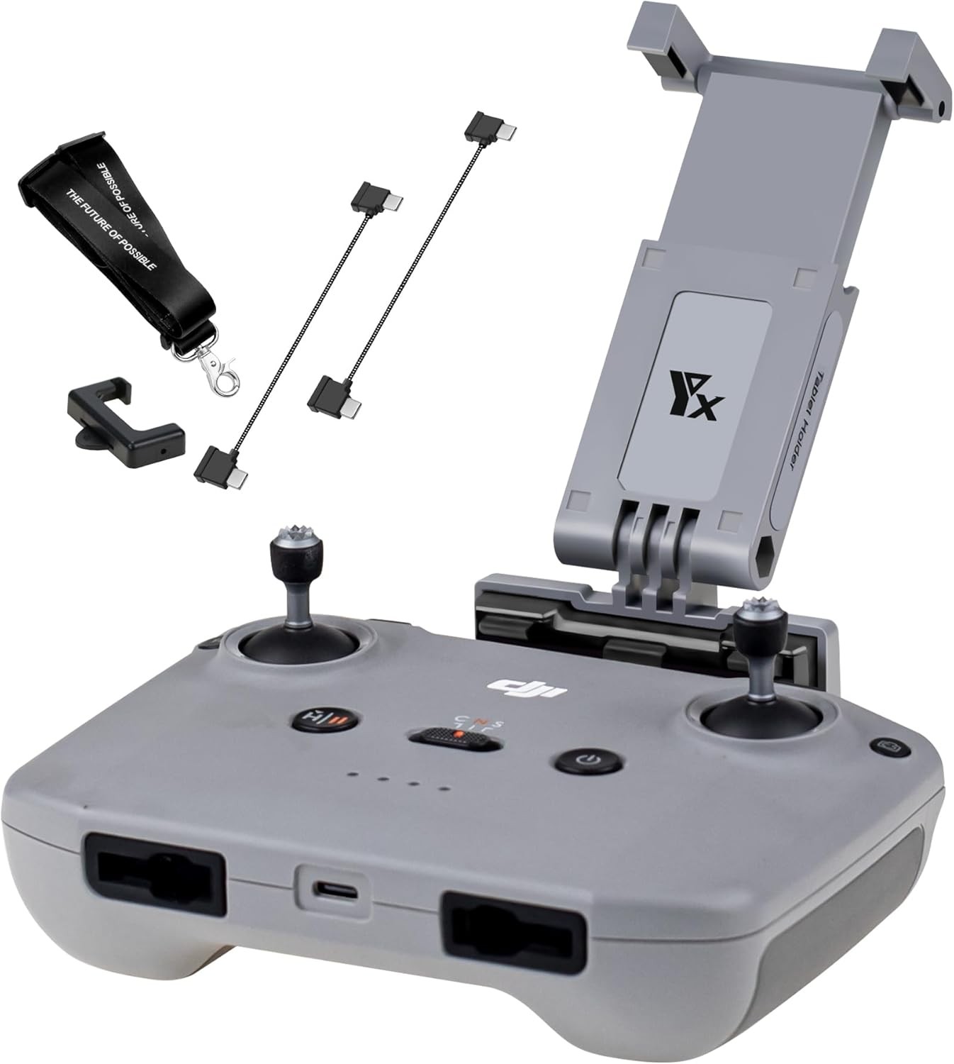 7.9-11 Inch RC-N3,N2,N1,N1C Tablet Holder Mount with RC Cable,Lanyard Grey