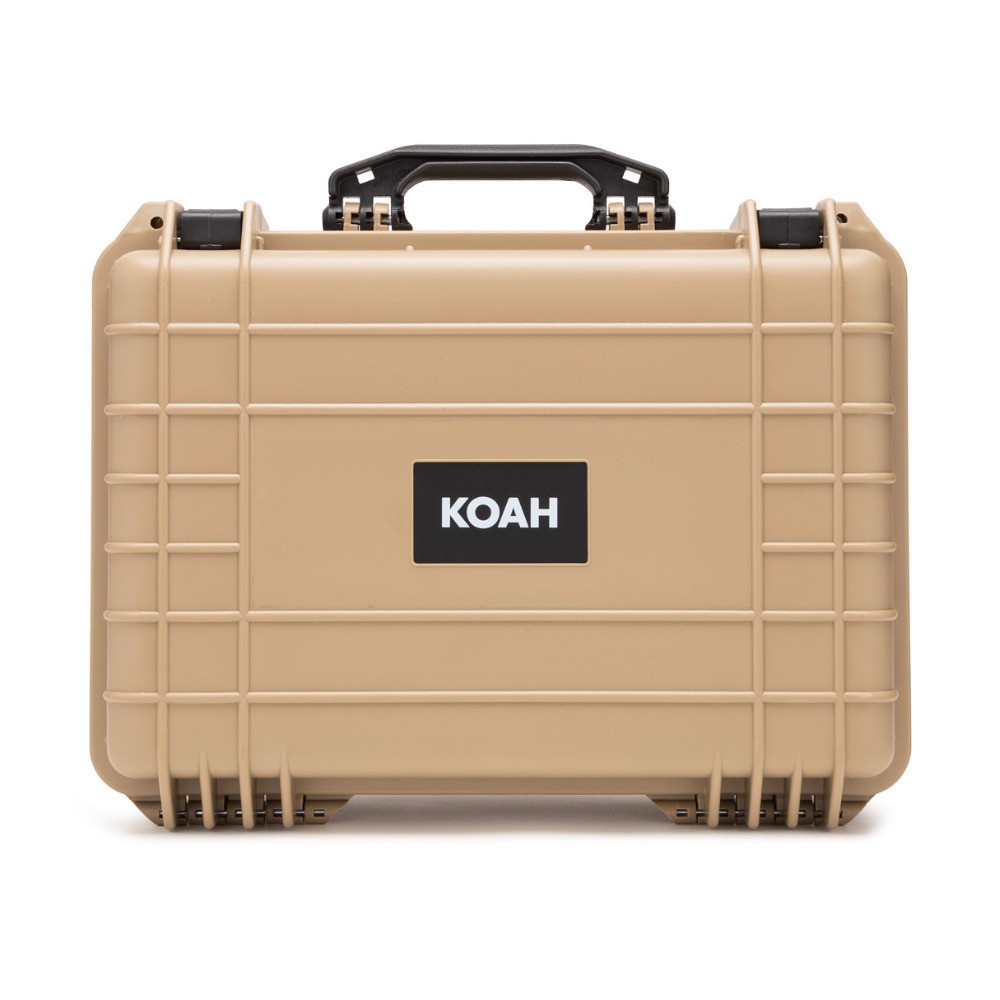 Koah Weatherproof Hard Case with Customizable Foam (18 X 14 X 7 Inch) - Tan