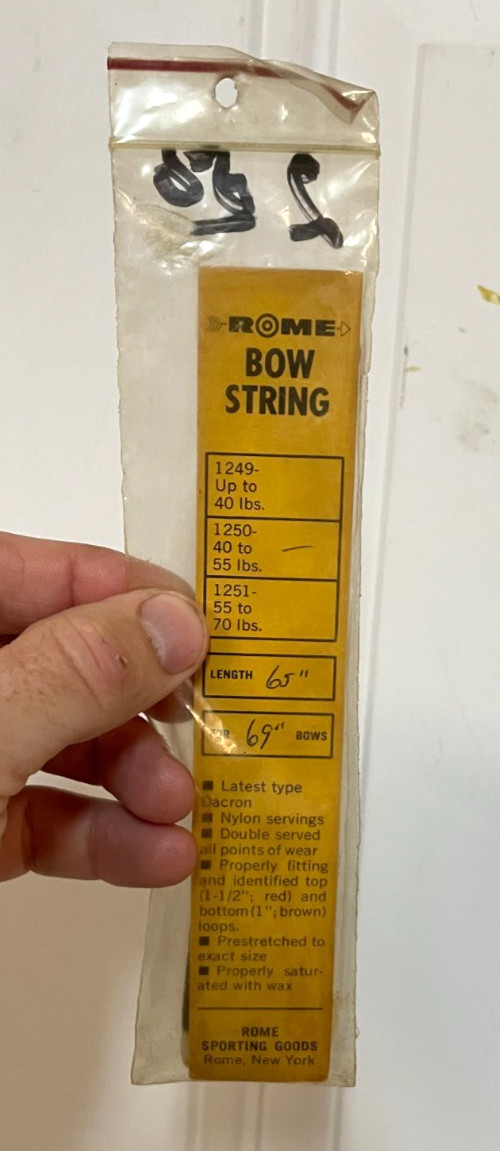 Vgt Rome Bow String NOS Rome Sporting Goods Rome NY Length 65 for 69 Bows