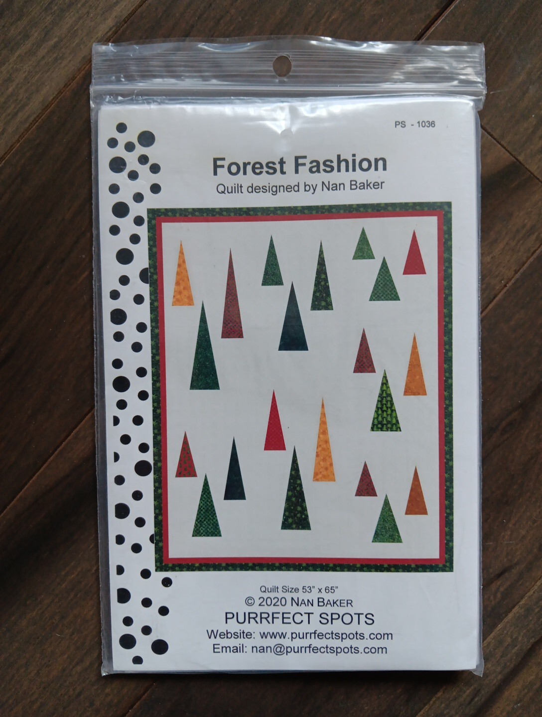 Nan Baker Quilt Pattern "Forest Fashion" By Purrfect Spots PS1036