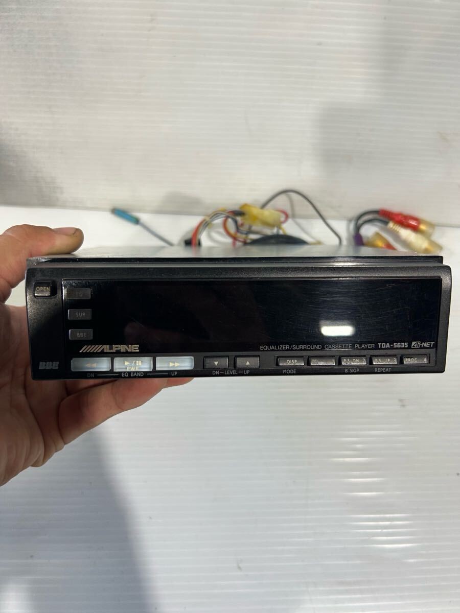 Alpine TDA-5635 Graphic Equalizer Spectrum Analyzer Surround Cassette player DSP