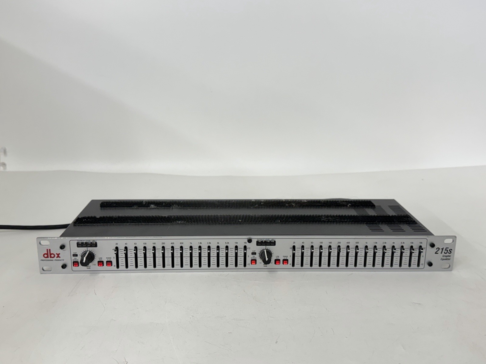 DBX 215S Dual Channel 15-Band Graphics Equalizer with Power Cable - Tested