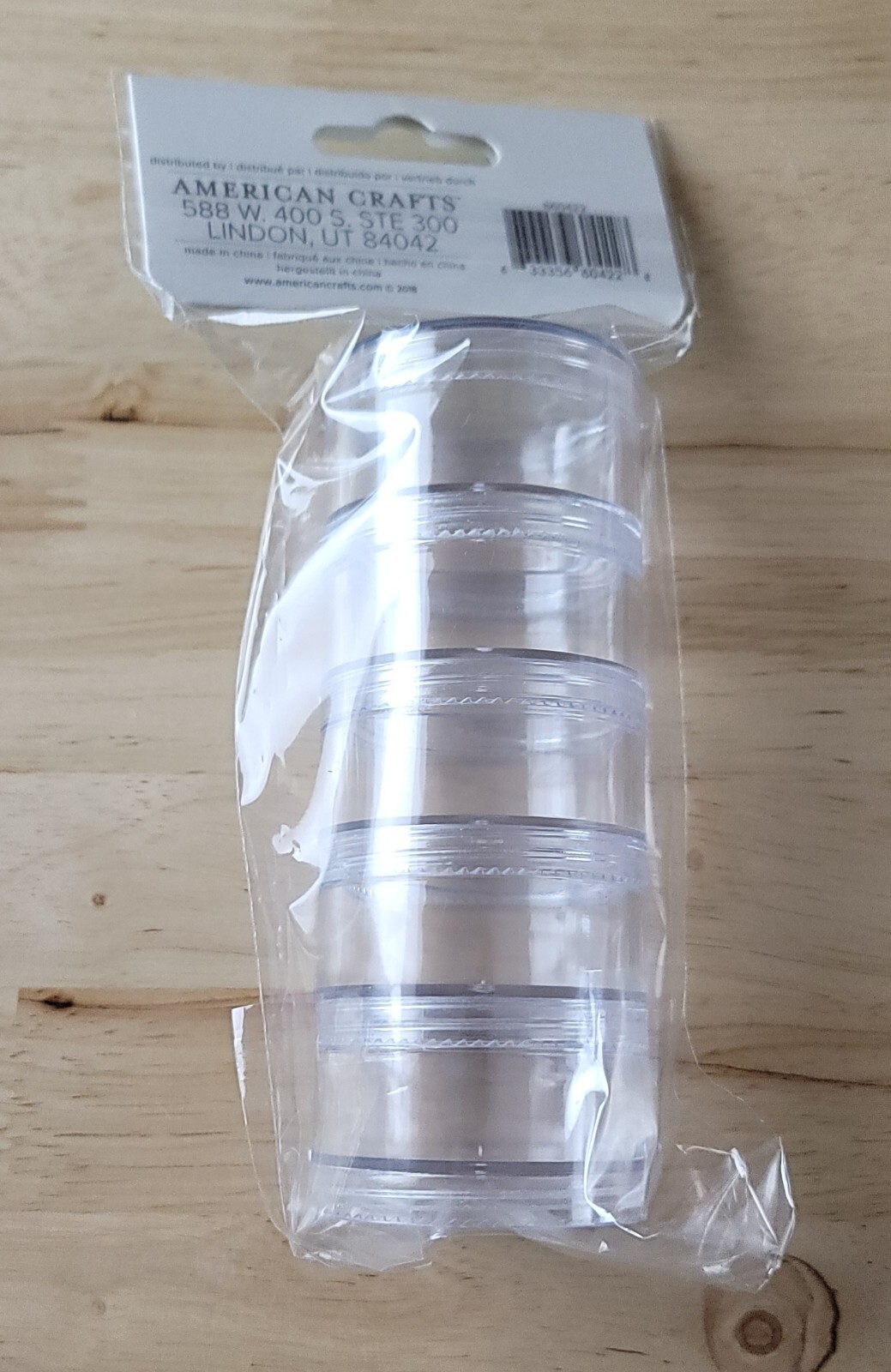 We R Memory Keepers MEDIUM SCREW STACK JARS Lot of 3 Plastic Jars