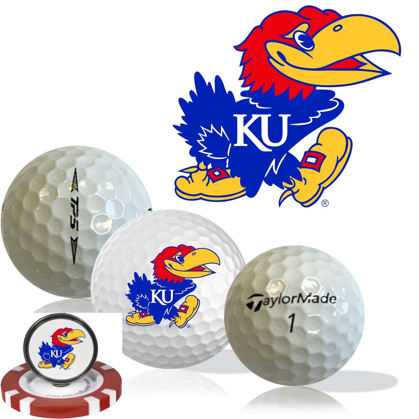 NCAA Kansas Jayhawks • Golf Balls 12 pack • TaylorMade TP5