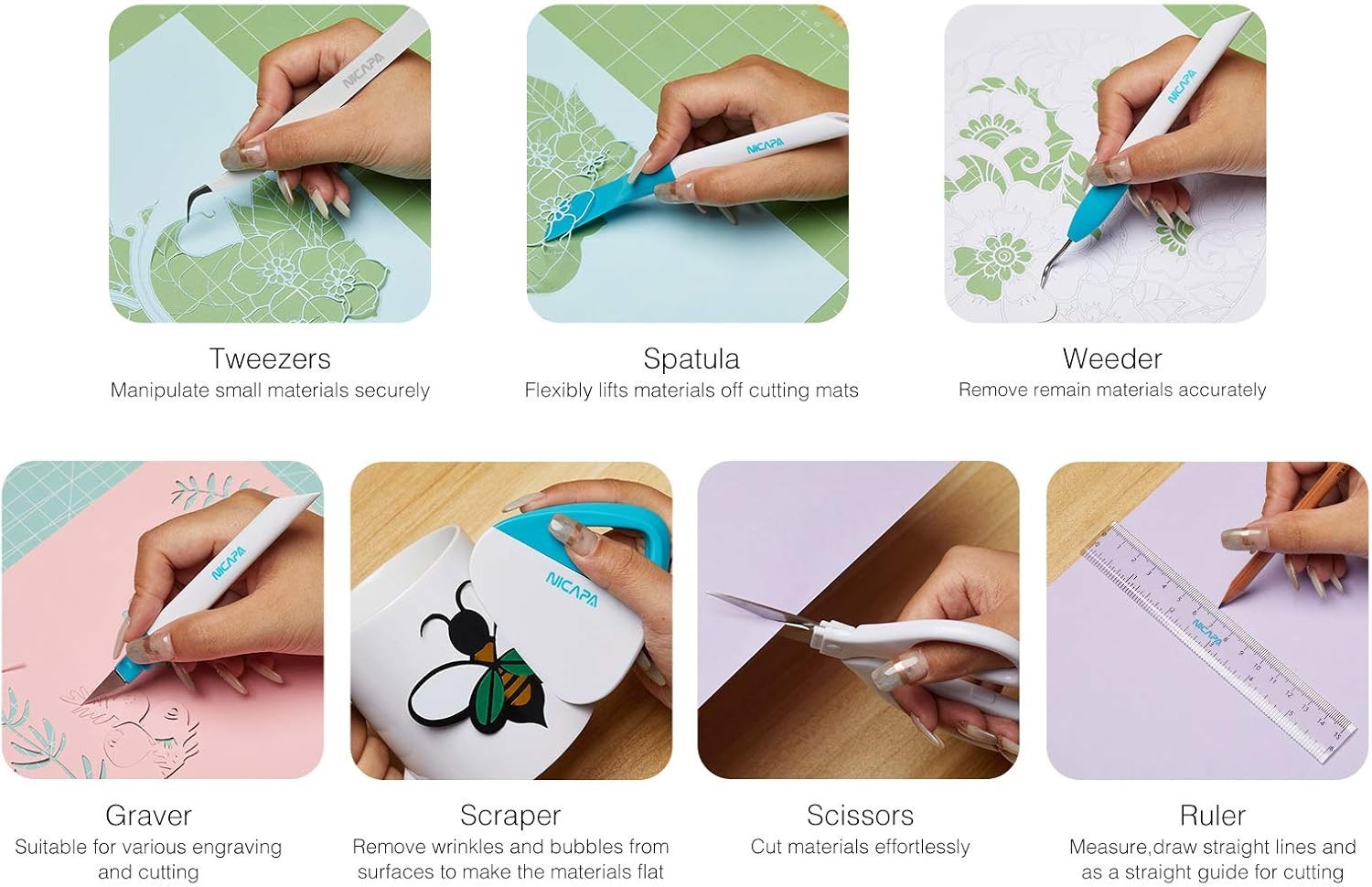 Comprehensive Vinyl Weeding Tool Set for Craft Projects