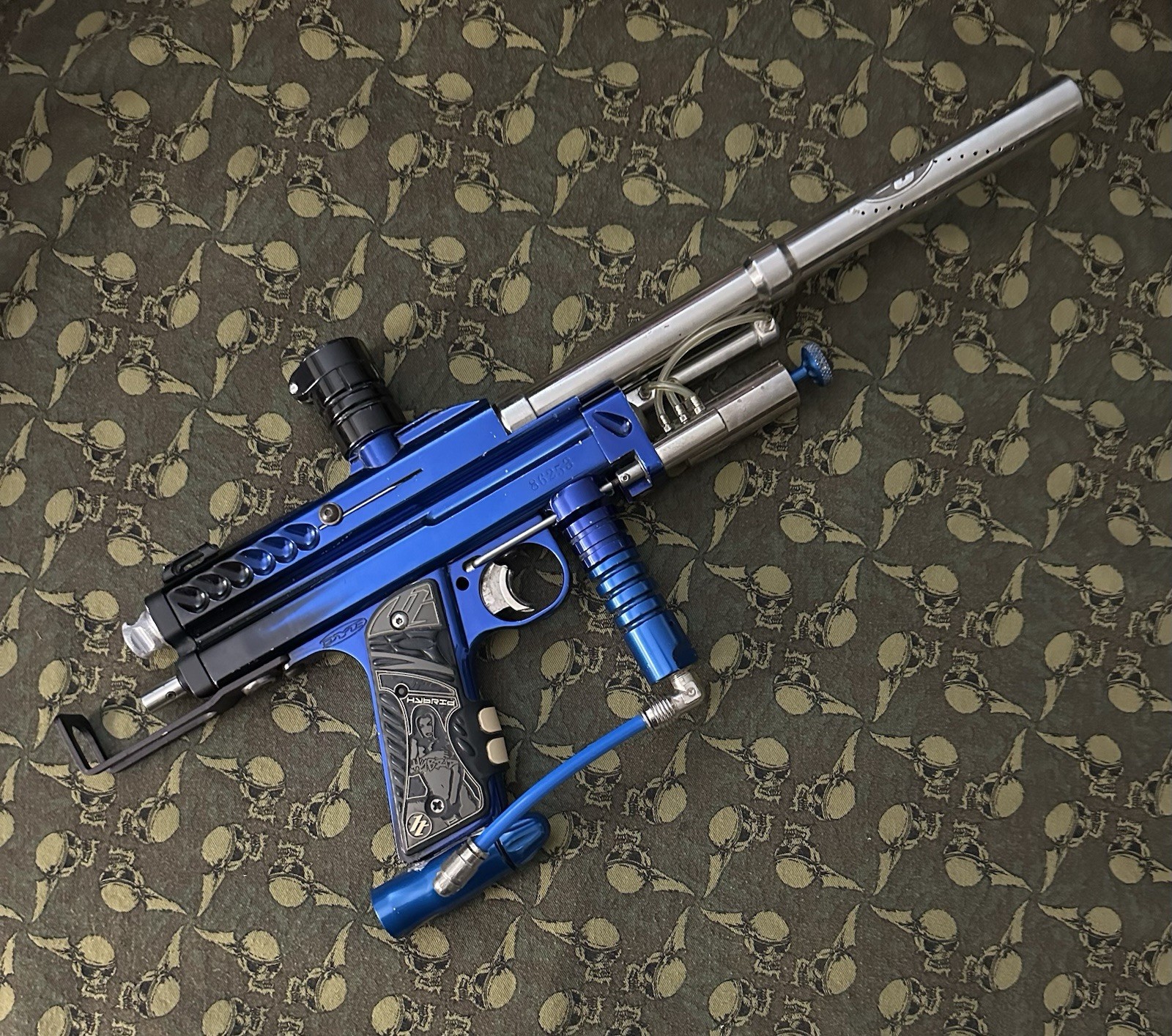 Warped Sportz Dark Autococker Blue/Black Fade Cocker Dye Chris Cole Paintball