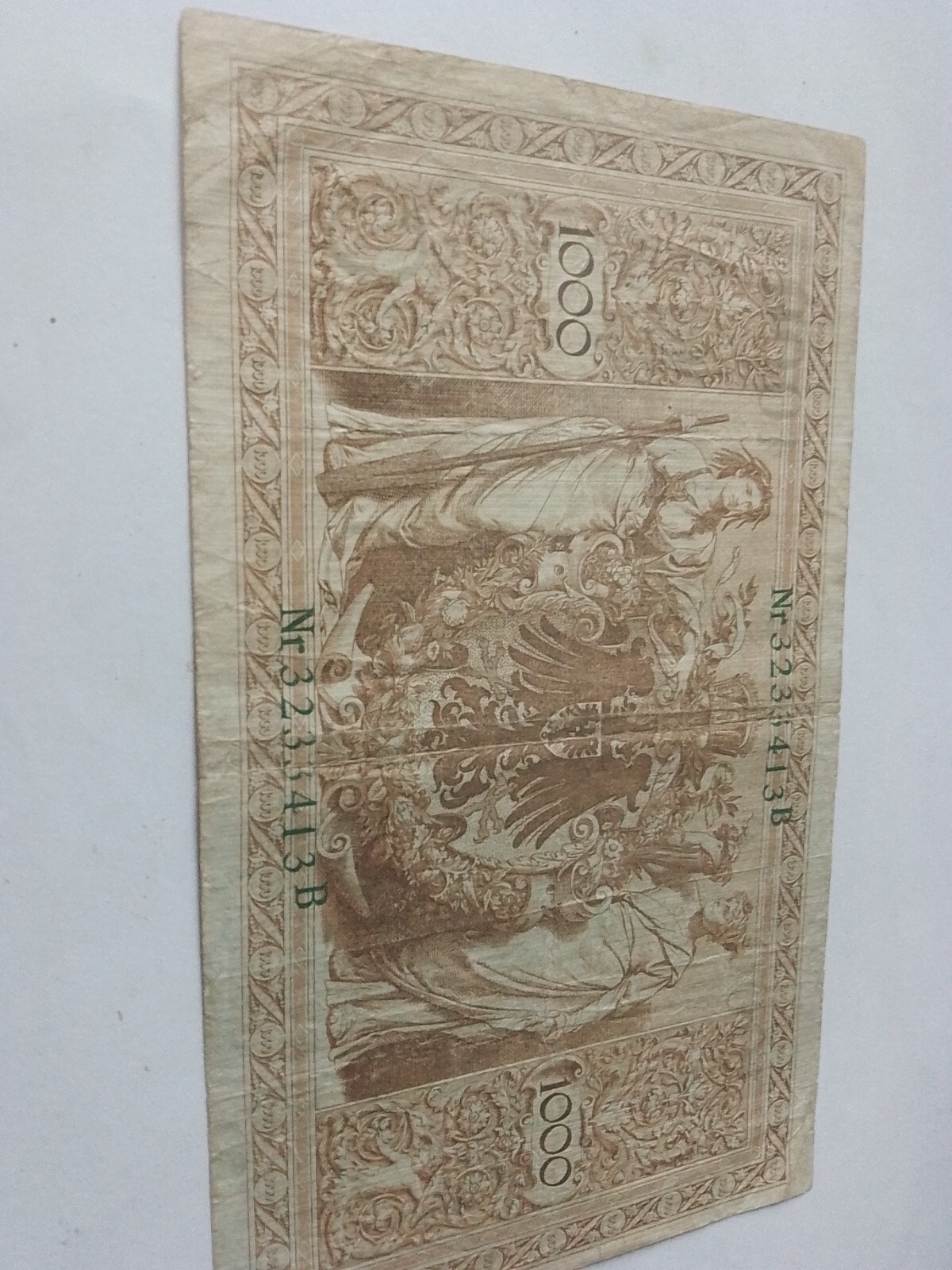 BANKNOTE 1000 Mark Green Marking
