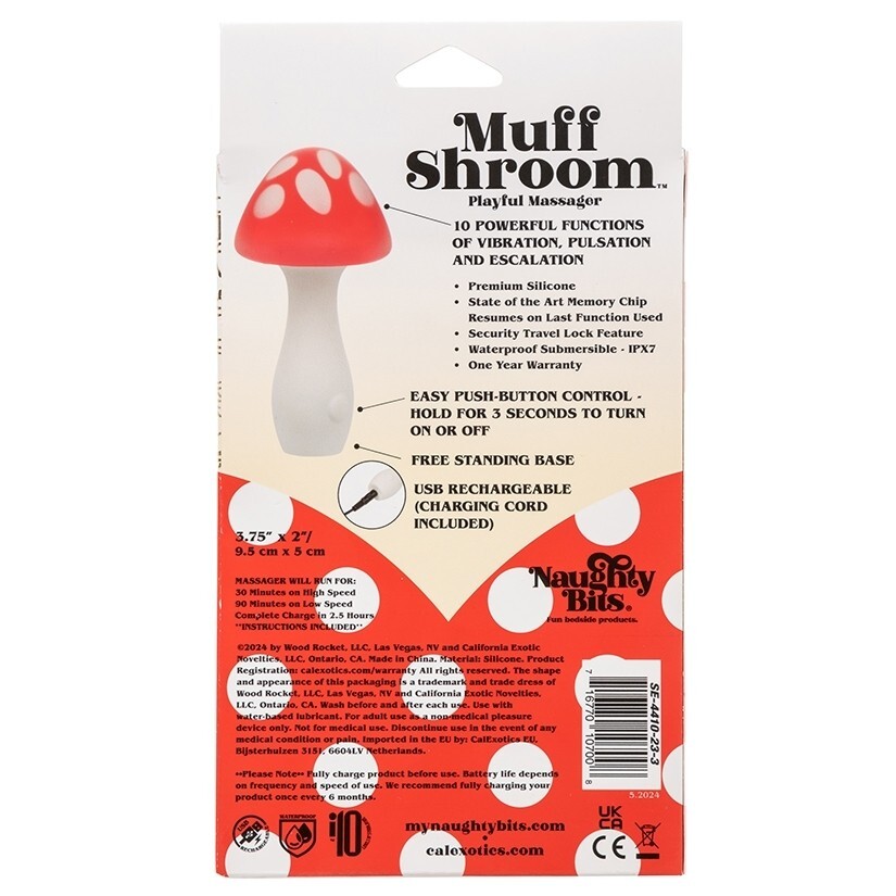 Naughty Bits Muff ShroomPlayful Massager NEW