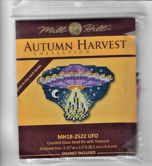 UFO w/ Glow In The Dark Glass Beads Autumn Harvest Mill Hill Kit