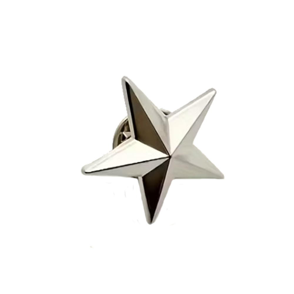 Star Pin Silver Pin Silver Star Badge Pin Button Emblem Lapel