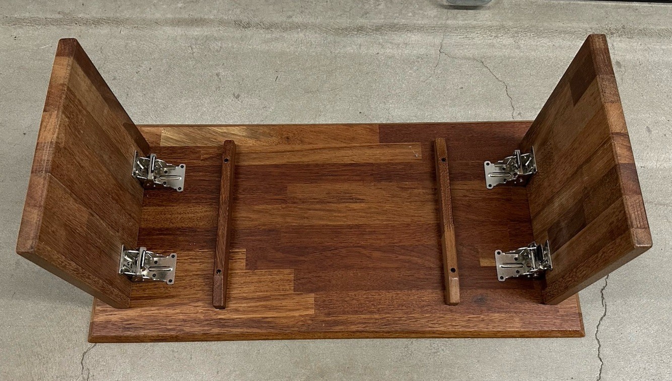 Handcrafted Solid Oak Vintage Folding Bench/Table, Circa 1970's