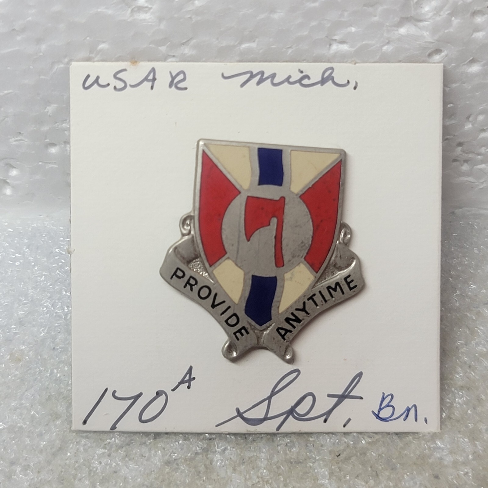 U.S. Army Reserve DI Pin 1704th Support Battalion Provide Anytime DUI Crest