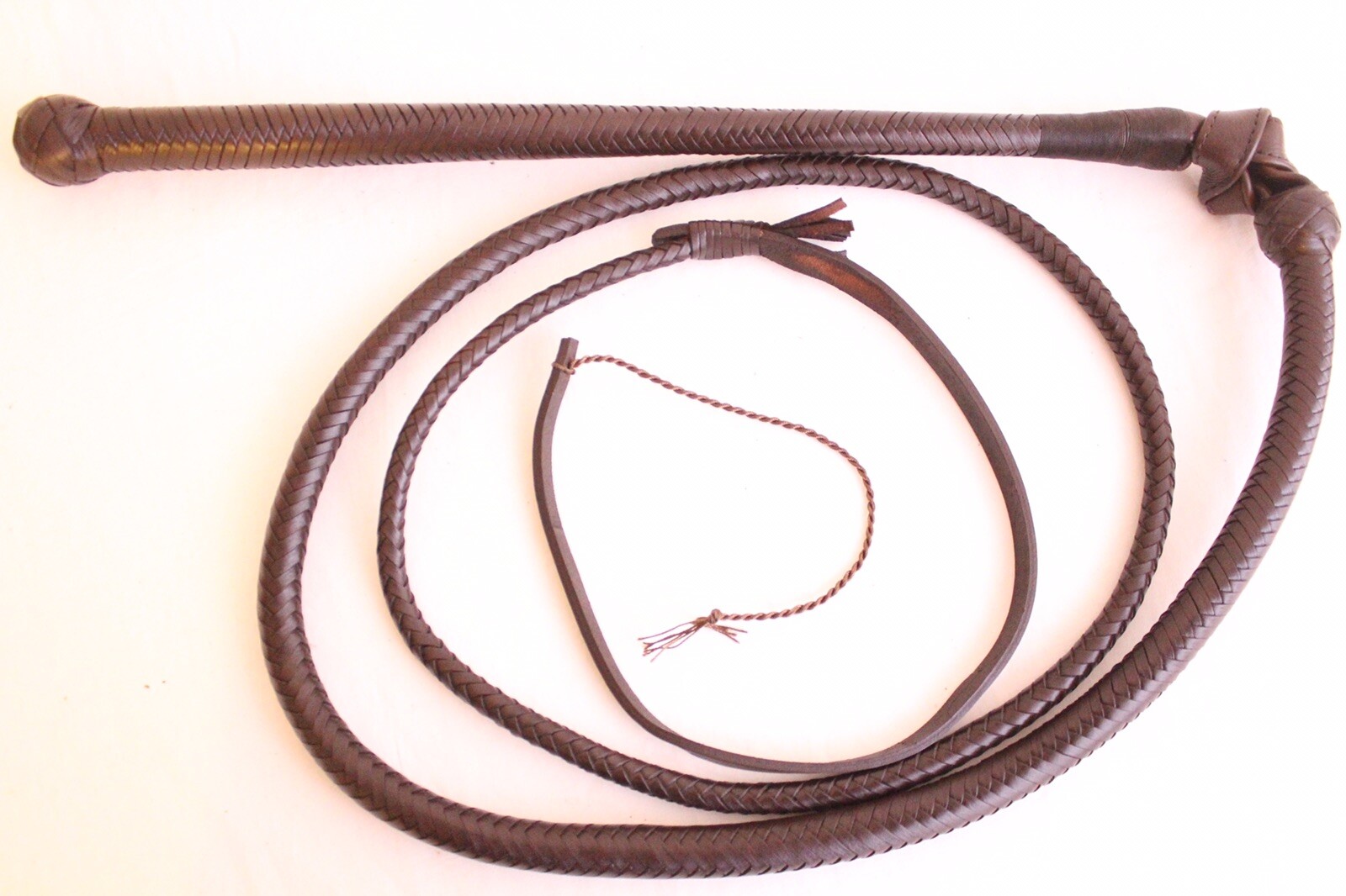 5 Feet Professional Australian Stockwhip, Genuine Leather Heavy Duty Stock Whip