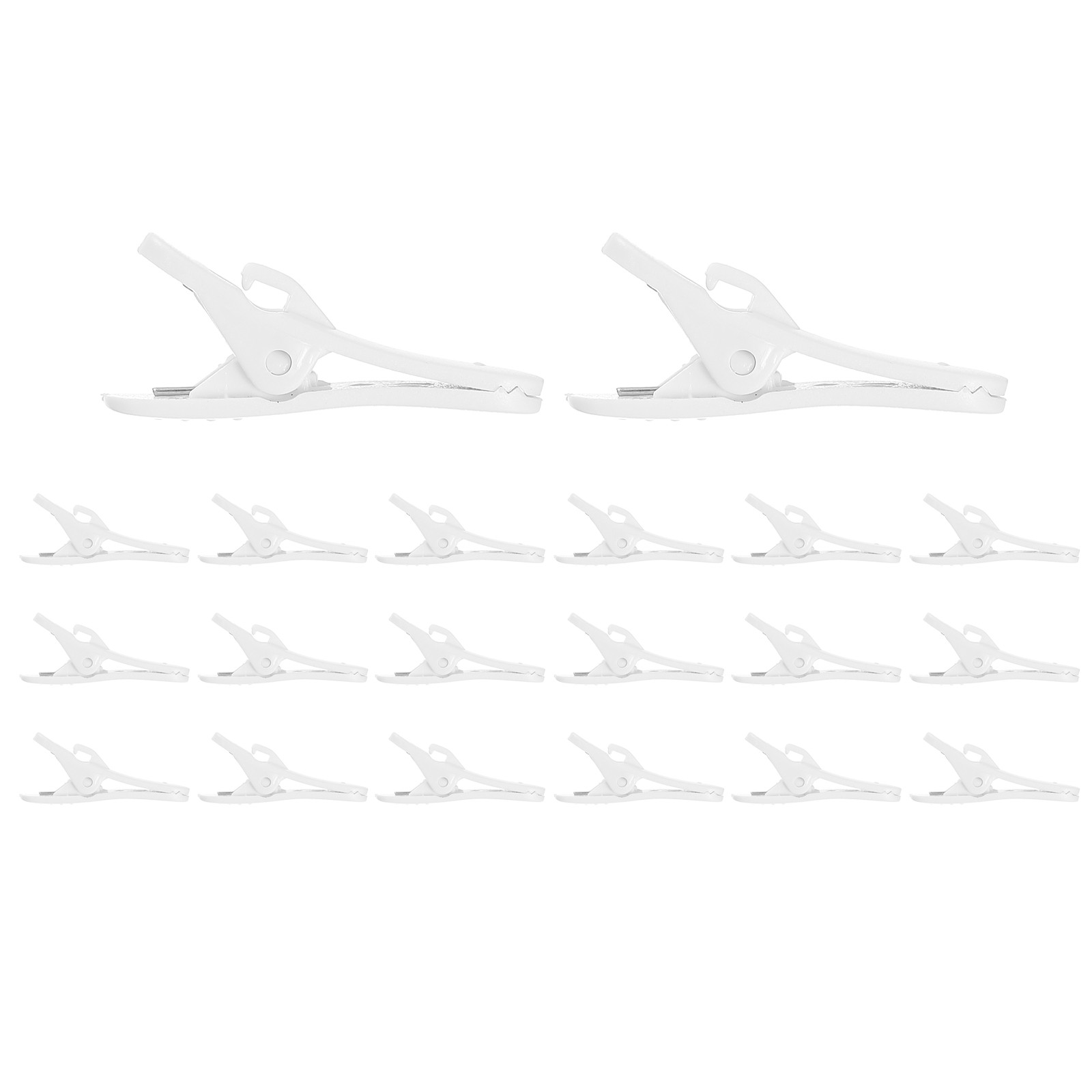 100pcs Headphone Wire Clips 1.3" Length Small Headset Cable Clamp, White