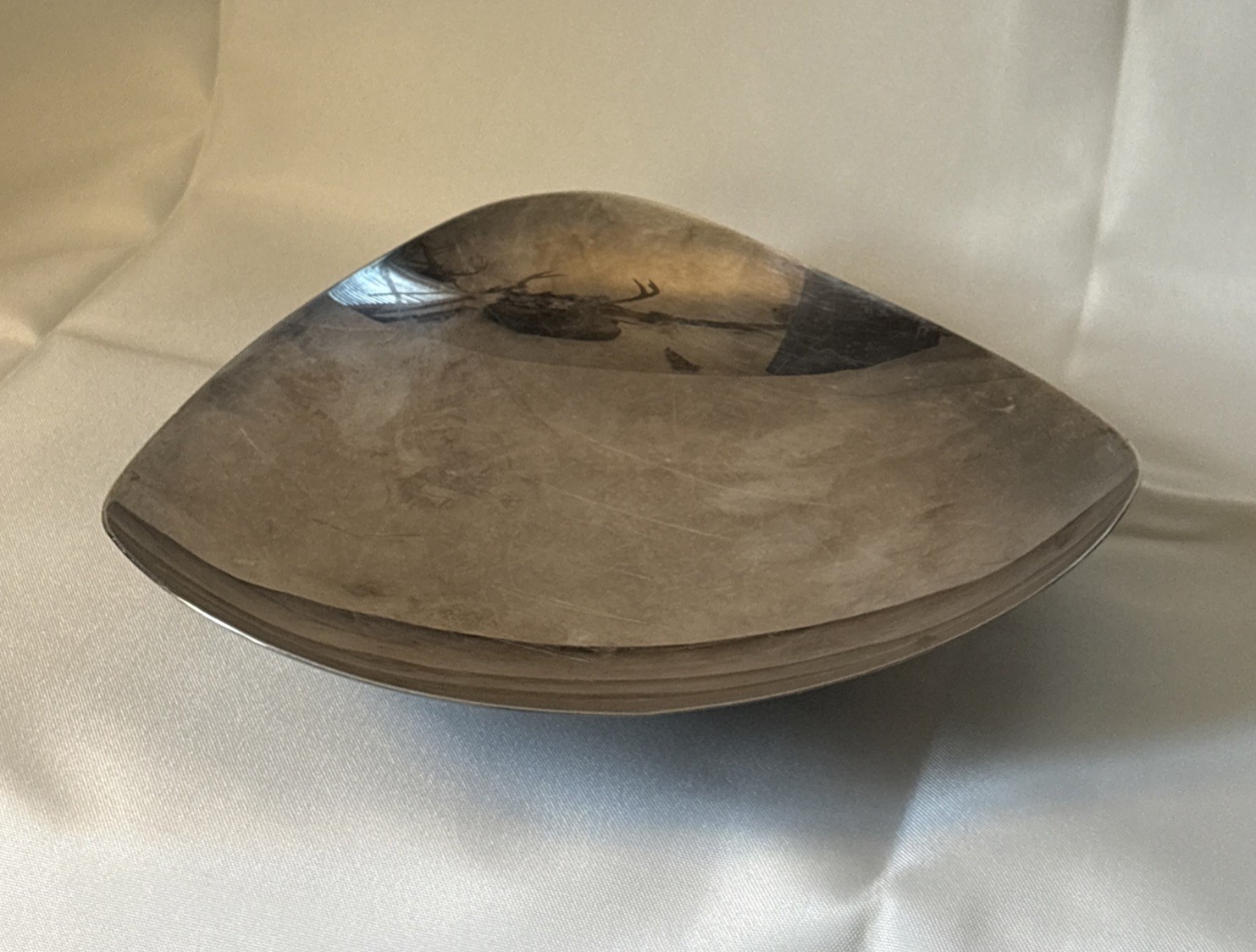 mid century modern silver plated dishes