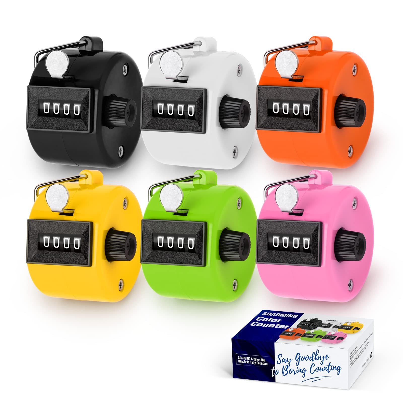 Handheld Tally Clicker Counter for Golf, Scoring, Knitting – 4-Digit ABS