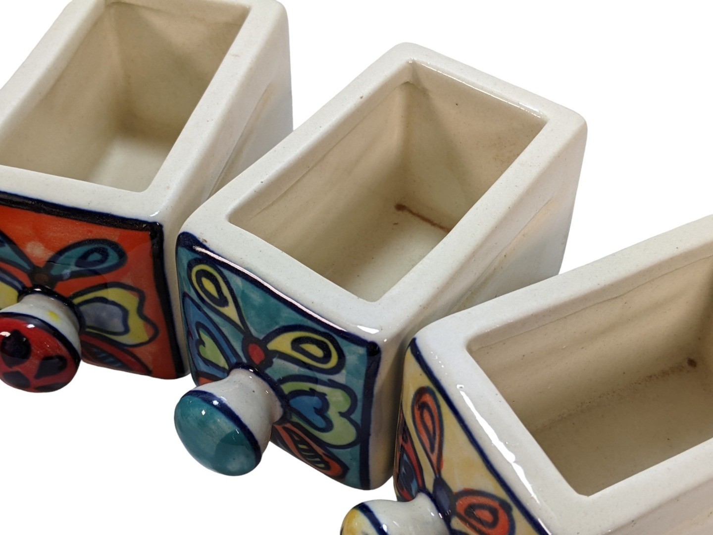 Replacement Hand Painted Ceramic Drawer Od - 95mmx55mm Fair Trade