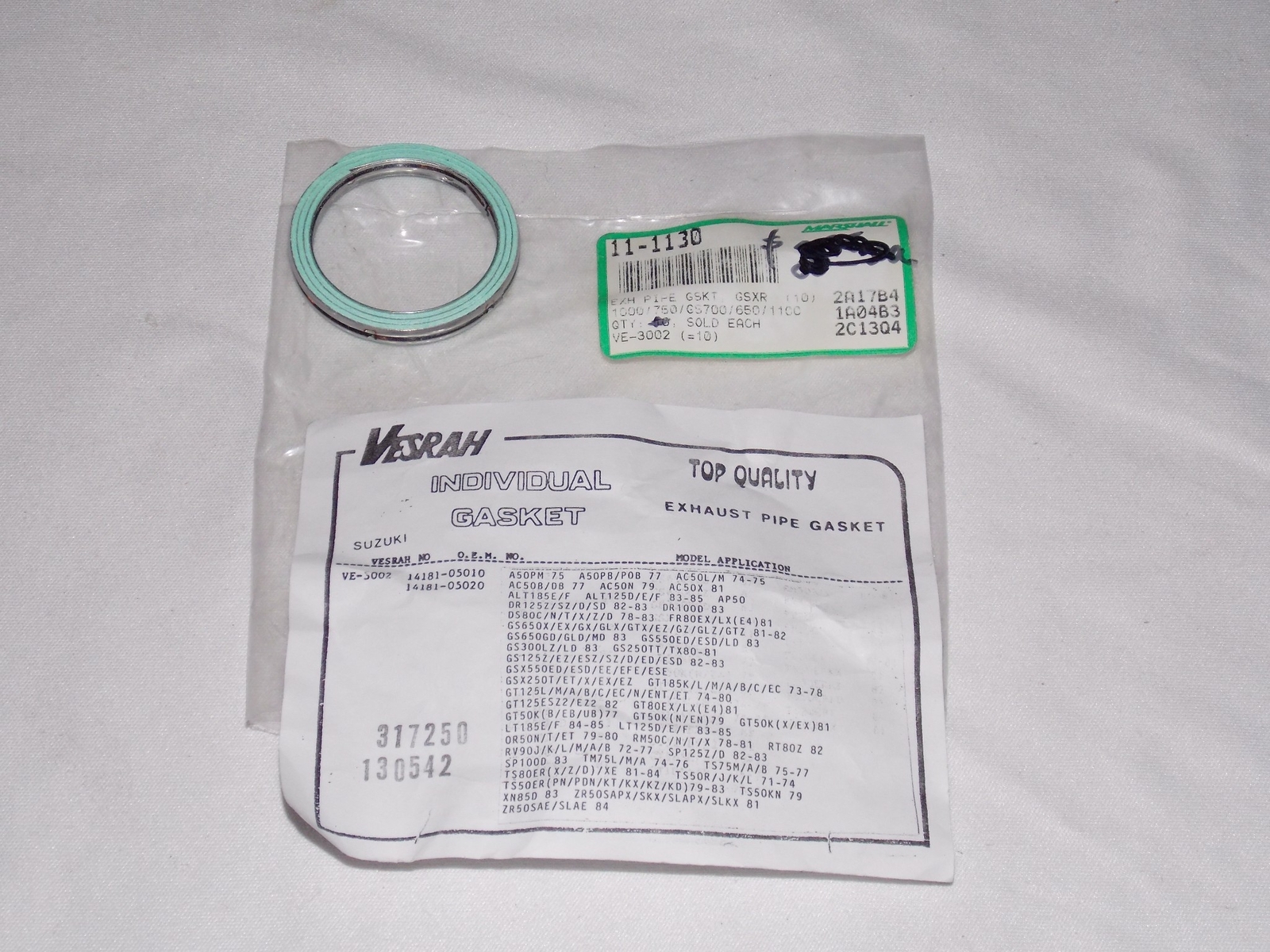 EXHAUST PIPE GASKET SUZUKI ALT125 LT125 LTA400 LTF400/450/500 VE-3002 | 11-1130