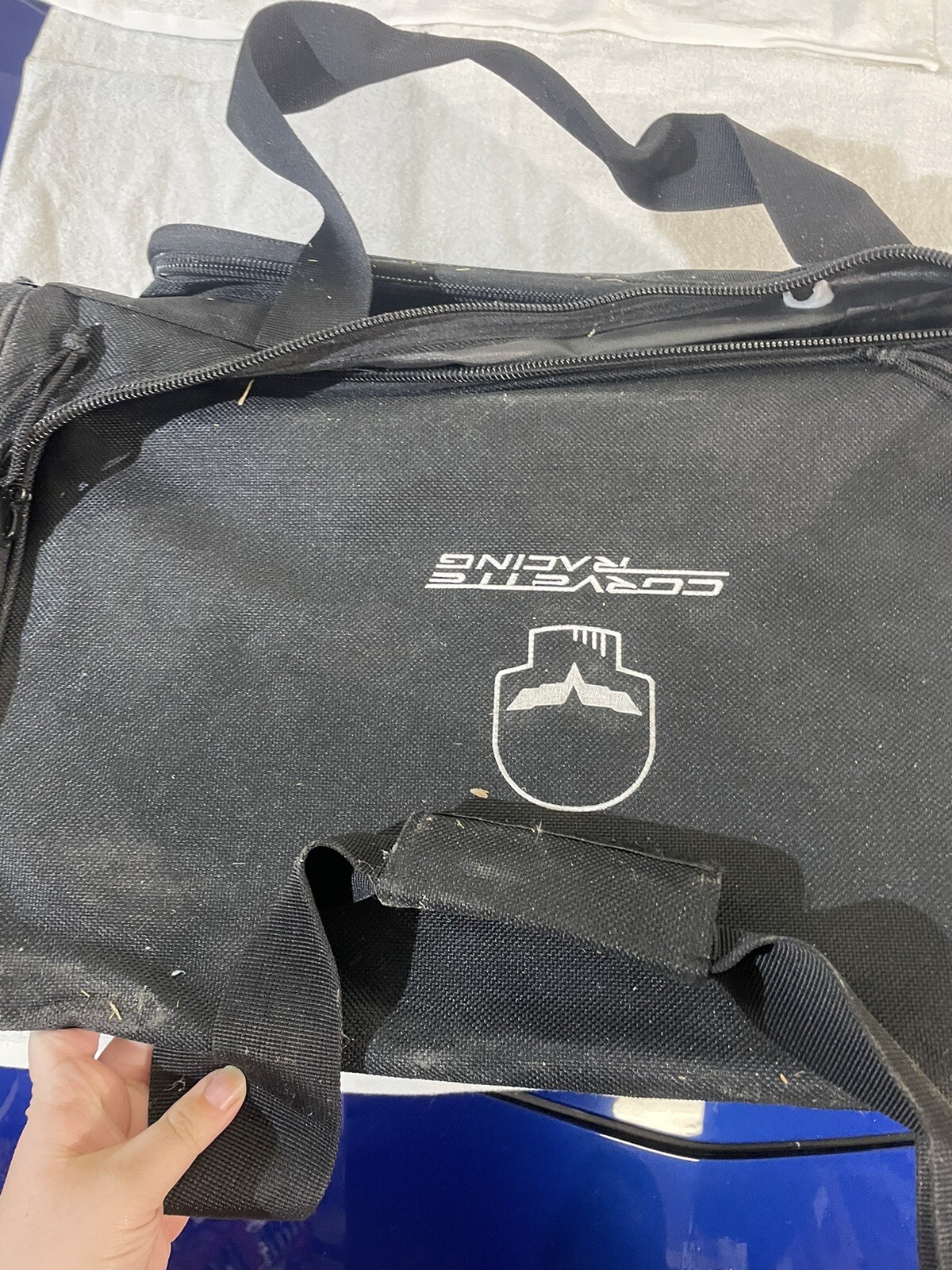 corvette embroidered duffel bag Corvette Racing Emblem