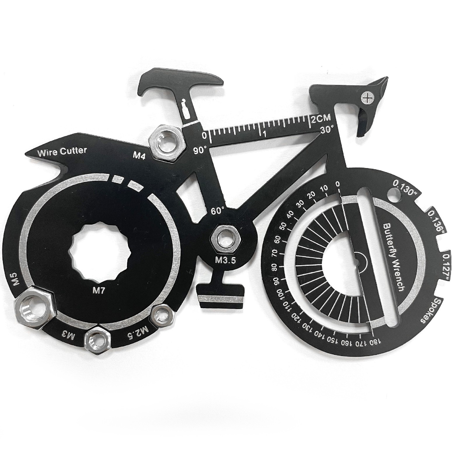 20 in 1 Bicycle Shape Multi Function Tool Bike Keychain Gift for Family Friends