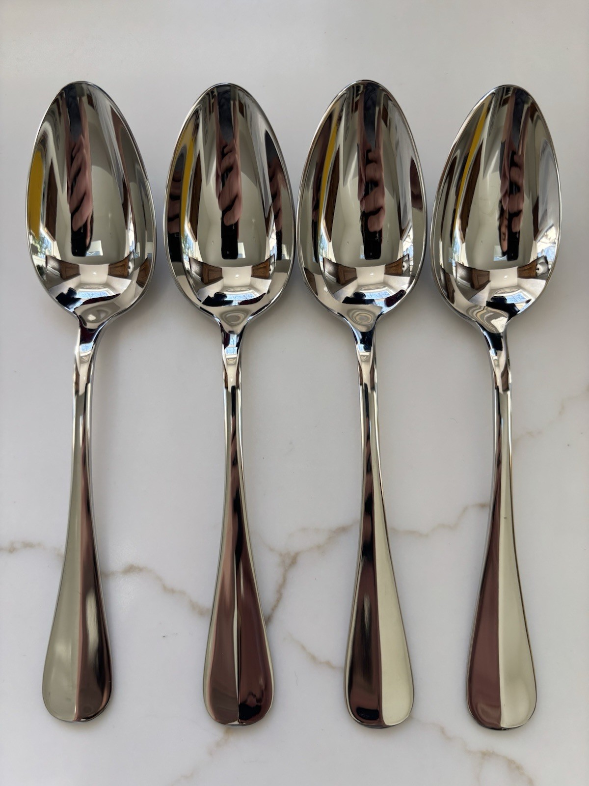 WMF Flatware - PORTSMOUTH - lot of 4 place/oval soup spoons - NEW