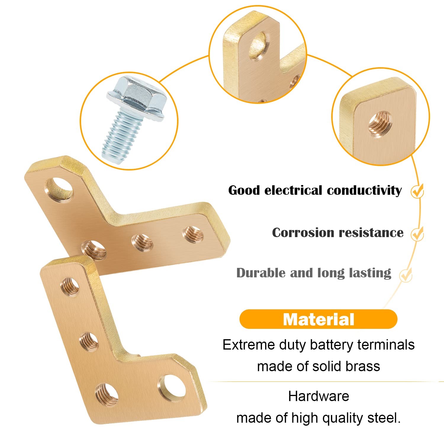 Extreme Duty Battery Terminals for Jeep Wrangler JL & Gladiator JT 2018 2019 ...