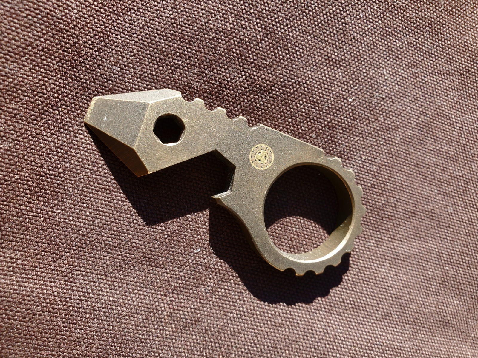 JW Knives G5 Bandicoot Bronze Pry Tool w/Mosaic Pin (Jason Woytaz Knives, 2015)